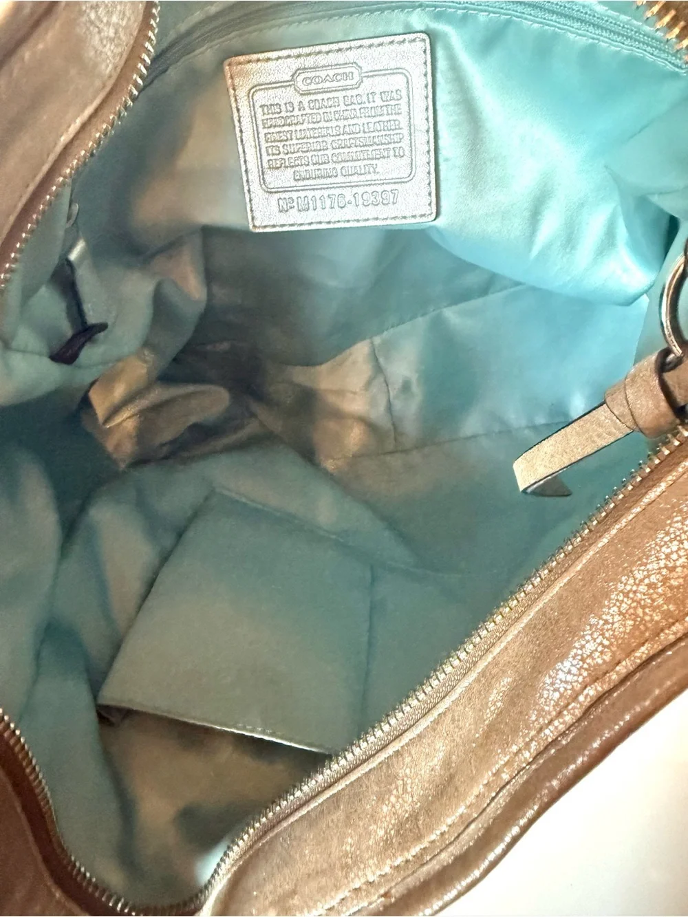 Coach Chelsea Metallic Leather Katarina Bag #19397